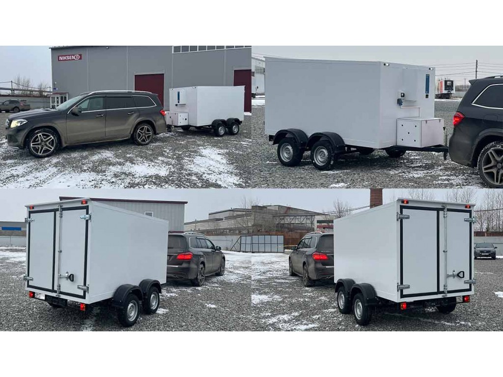 Универсальный автоприцеп с изотермическим фургоном и автономным рефрижератором